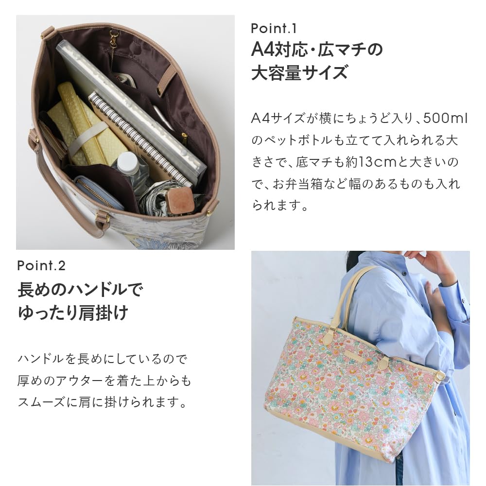 Liberty Print 2-Way Open Tote Bag, A4 Size, 18708502, Women's Bag