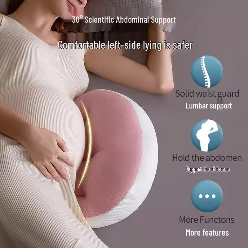 U-shaped Maternity Pillow for Back, Side, and Abdominal Support