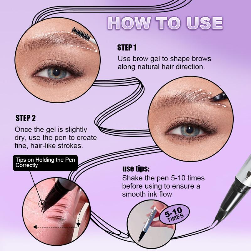 1PC Explosive Makeup Waterproof and Sweat-proof High Quality Durable Eyebrow Pencil Eyebrow Crayon Brush