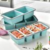 1pc Large Divided Food Storage Container with Lids - Microwave Freezer & Dishwasher Safe Lunch Box with Compartments Clear Lids