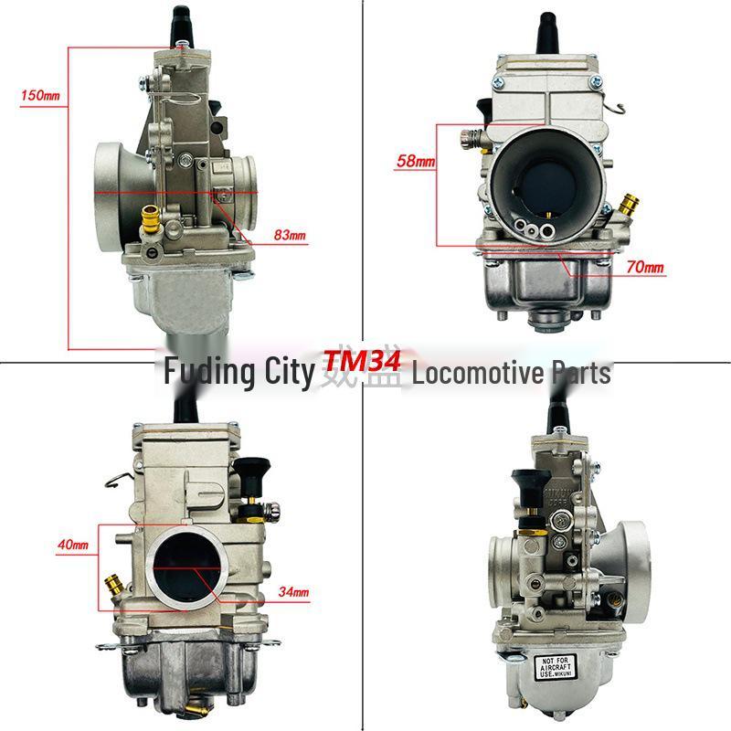 Compatible with Mikuni TM32/TM34 Flat Slide Motorcycle Carburetors