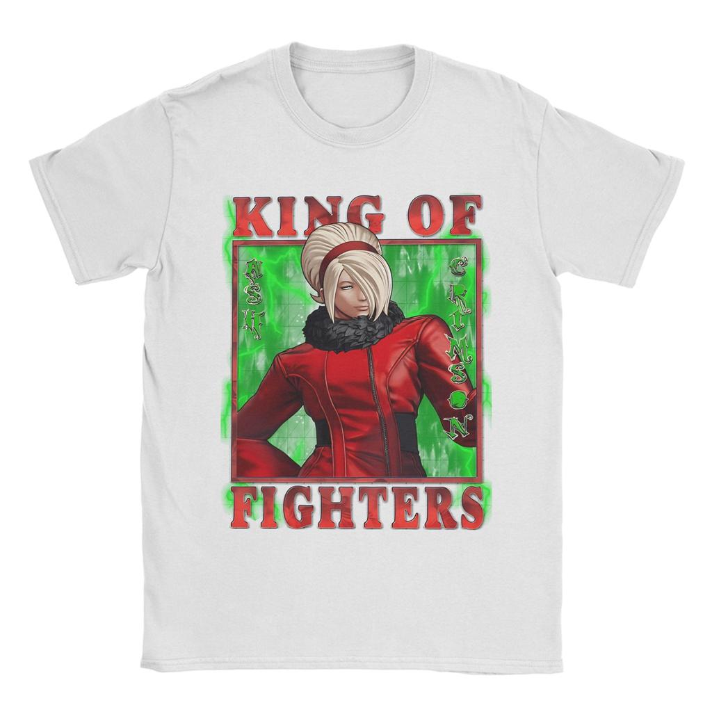 Vintage K.ing of Fighters XV  Mocking Firelight Ash Crimson T-Shirts for Unisex Crew Neck T Shirts  Short Sleeve Tee Shirt Tops