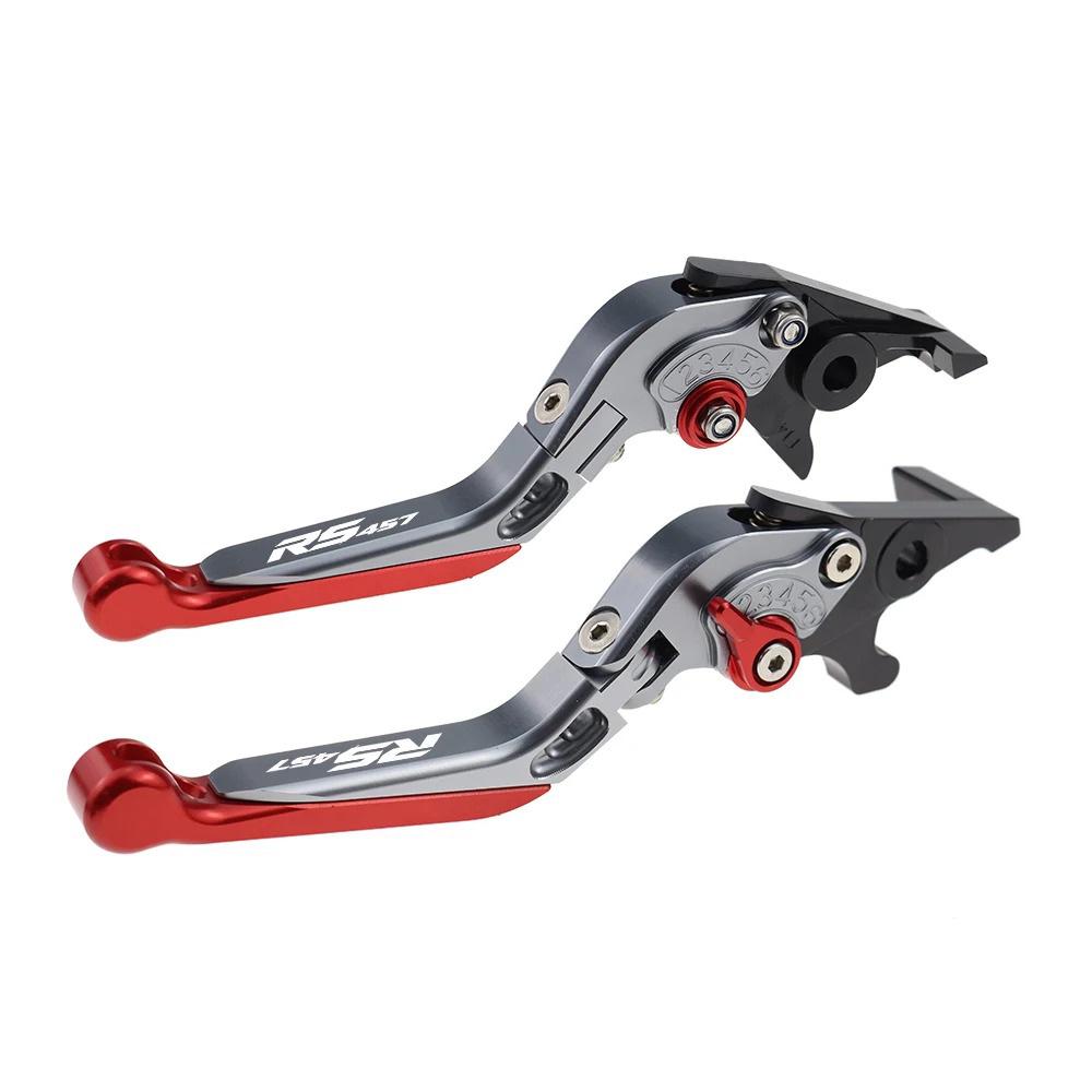 RS457 Motosiklet CNC Teleskopik Katlanabilir Fren ve Debriyaj Kolları Çekme Çubuklu Kornalar ile