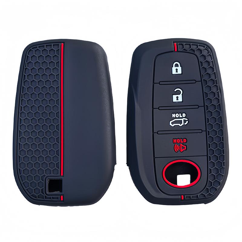 Silicone Car Key Case Cover For Toyota Land Cruiser 200 300 Prado Crown Tlk 200 Yaris Cross Hilux Innova Fortuner Camry 55 Key