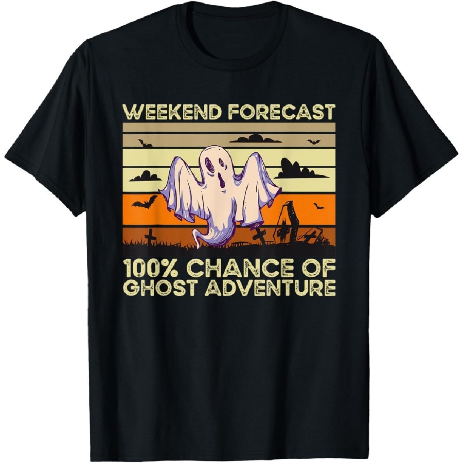 Ghost Hunter 100% Chance Of Ghost Adventure Paranormal T-Shirt S