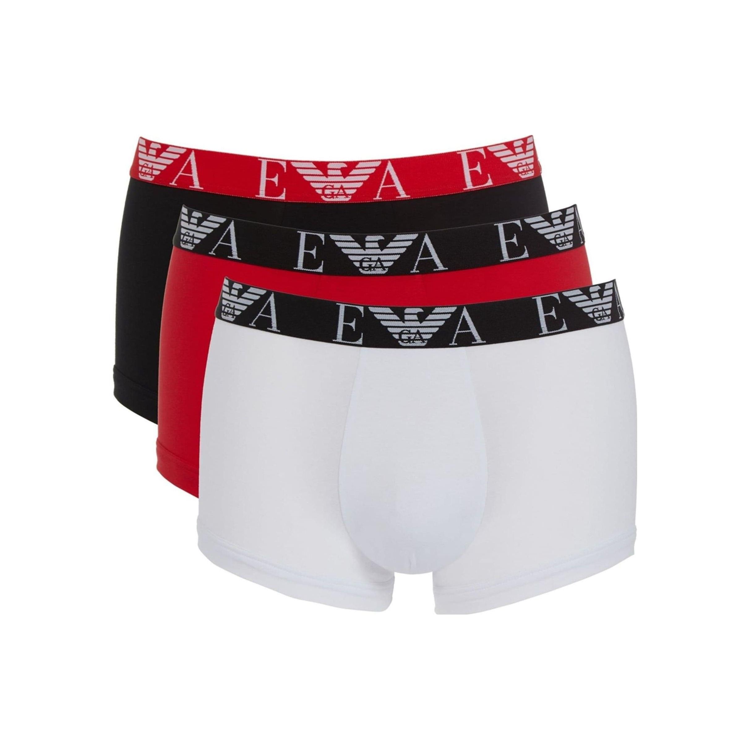 Emporio Armani SS23 Повседневные боксеры с принтом-буквами, 3 шт., мужское нижнее белье 111357-3R715-24121 S