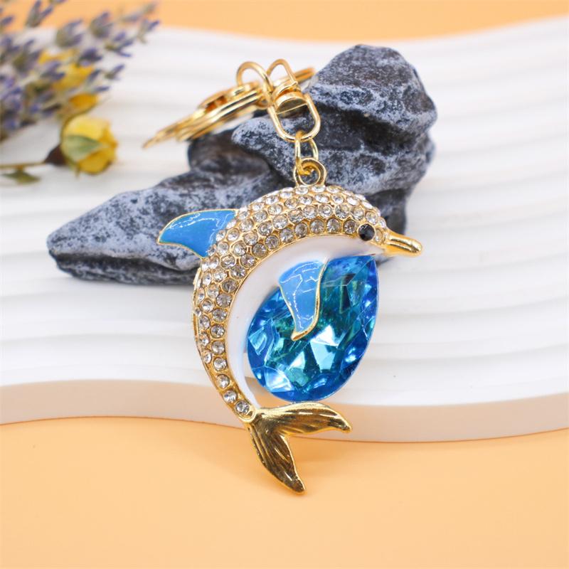 Rhinestone Bee Wing Keychain for Women Men Metal Gold Color Insect Animal Pendant Key Rings Jewelry porte clefs