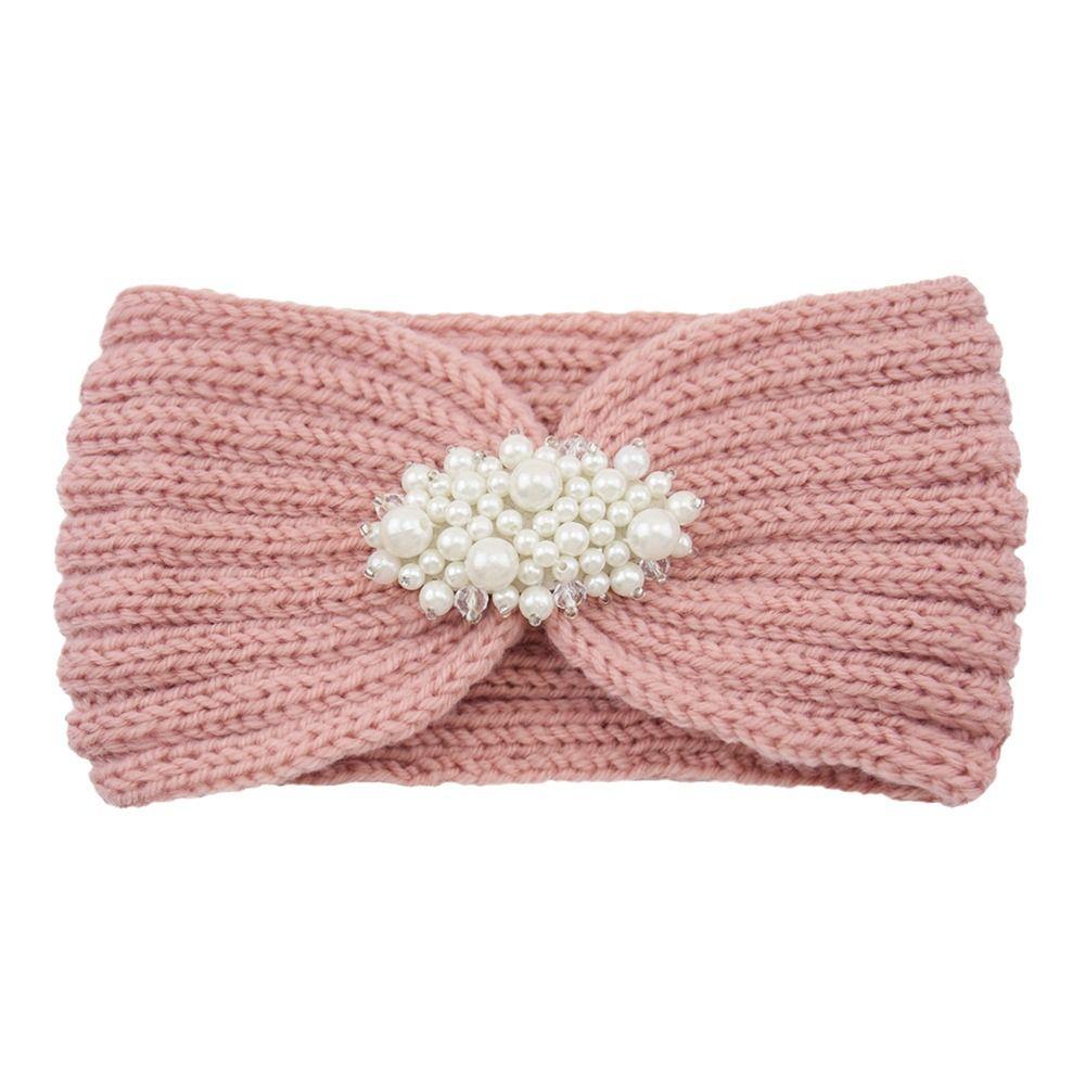 Căști de urechi cu perle Croșetat Tricotat Turban Bandană Lățime Bandă de Păr Benzi de cap Tricotate