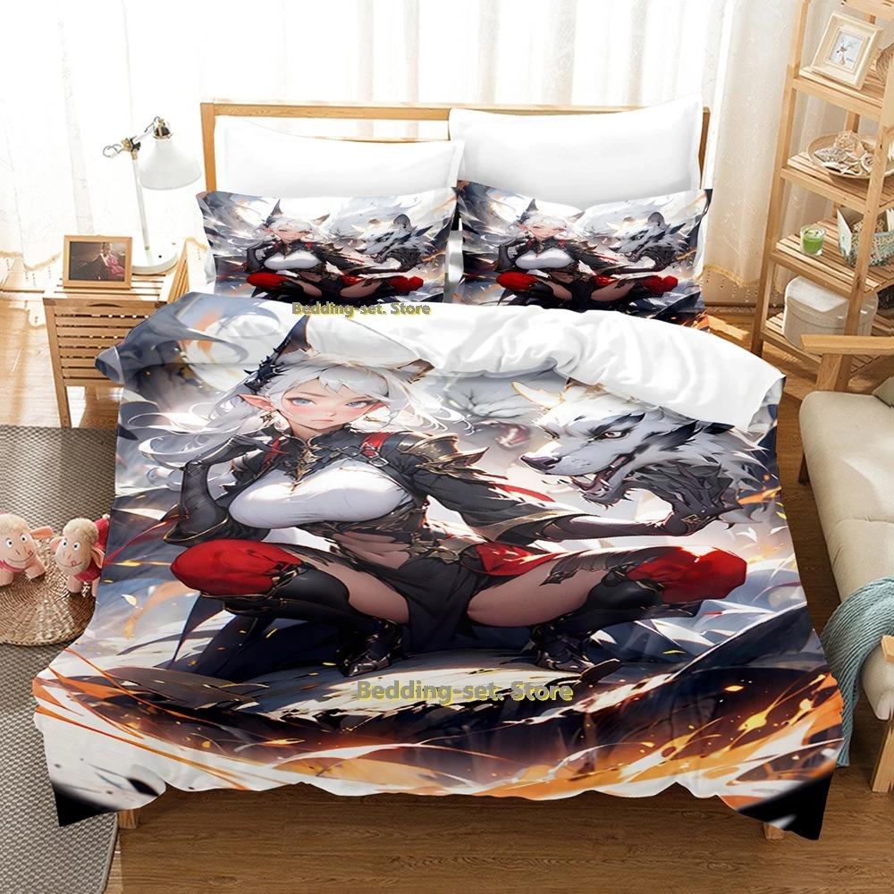 Beast Tamer Bedding Set Single Twin Full Queen King Size Bed Set Adult Kid Bedroom Duvetcover Sets 3D Anime Bed Sheet Set