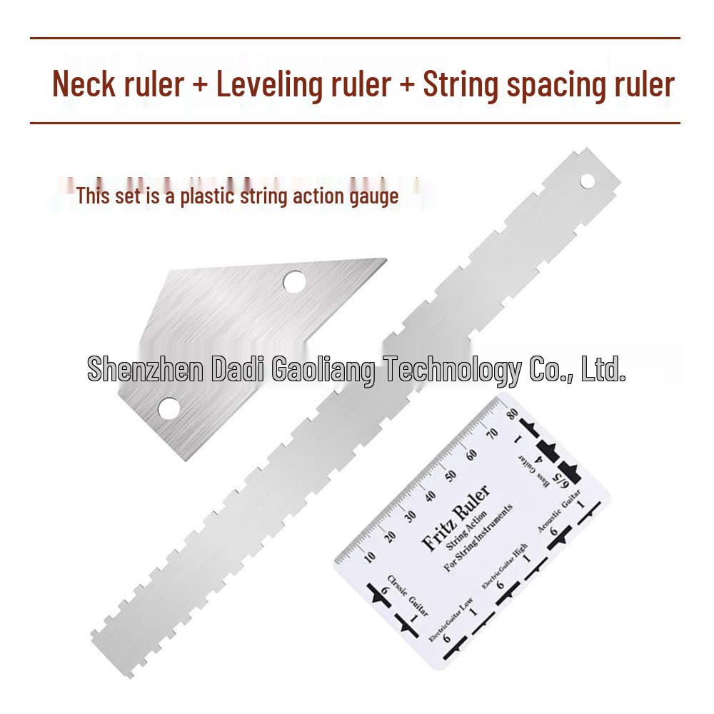 Zweiseitige Gitarre Bass Hals Nivellier- und Bundkantenlineal