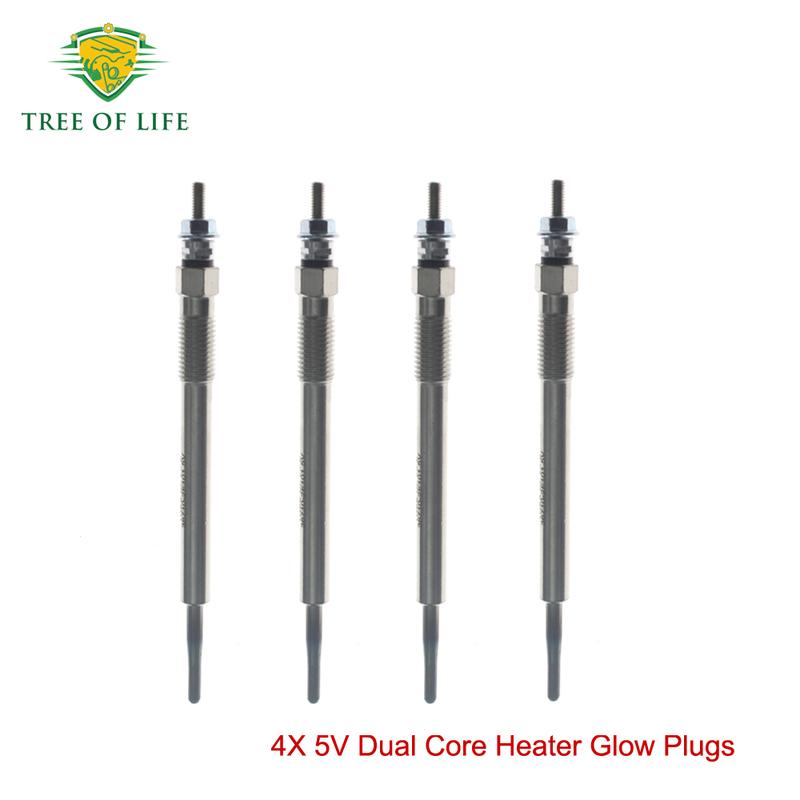 4X 5V New Dual Core Heater Glow Plugs 36710-2F300 For HYUNDAI GRAND SANTA FE 2013- GENESIS G70 2017+ 2.0 CRDi 36710 2F300