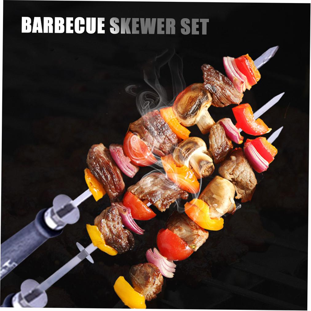 Szpikulce do grilla Szaszłyki Metalowe wielokrotnego użytku Wytrzymałe ze stali nierdzewnej Narzędzia BBQ Szaszłyki Hot Dog