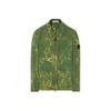 Jachetă cu Guler Polo și Fermoar SS22 Efect Splash Bărbați Jachetă Verde 761512122-V0058