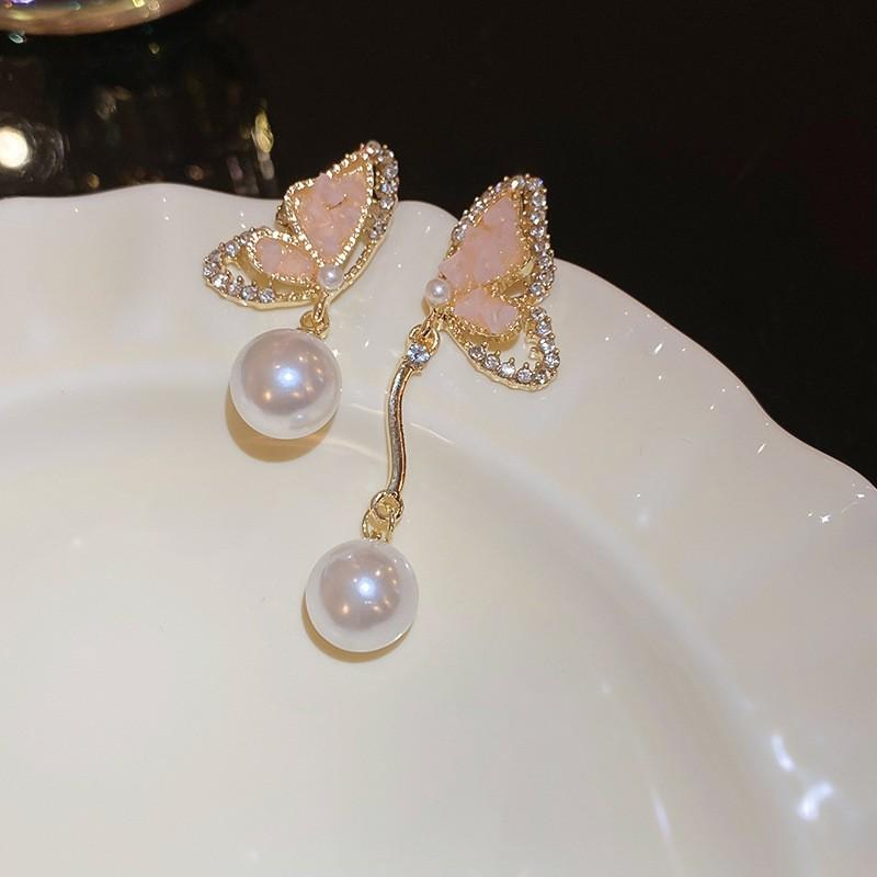 Silver needle contrasting color crystal square earrings fashionable small stud earrings light luxury high sense Mori new earrings women