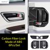 Car Inner Door Handle Bowl Panel Frame Decoration Cover Trim Carbon Fiber Style Accessories For Toyota Sienna XL40  - 2025