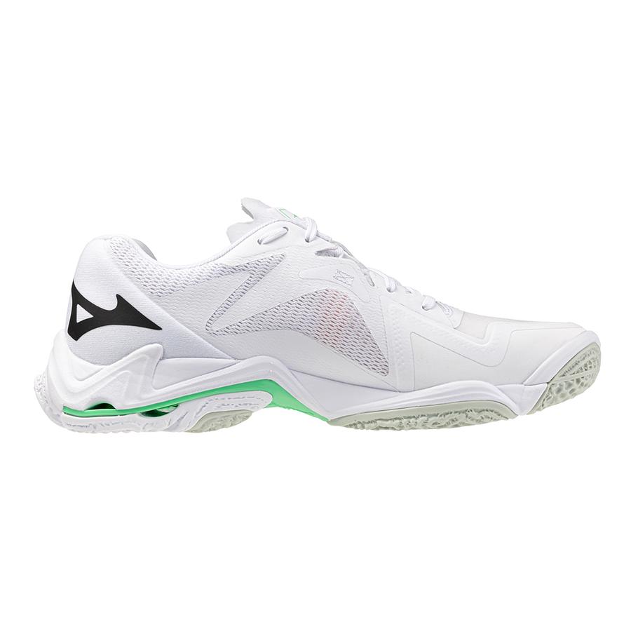 Mizuno Wave Lightning Z8 White Black Frozen Emerald Unisex Sneakers V1GA240016