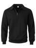 Half-Zip Stand Collar Cable Knit Men's Pullover Hoodie