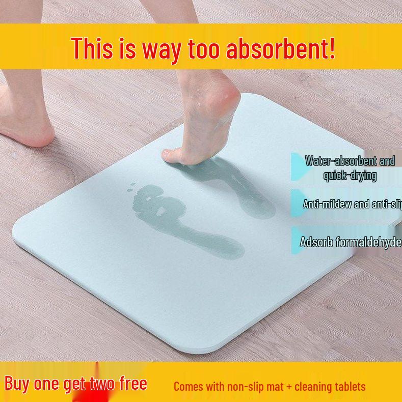 Diatomaceous Earth Quick-Dry Absorbent Anti-Slip Bathroom Floor Mat