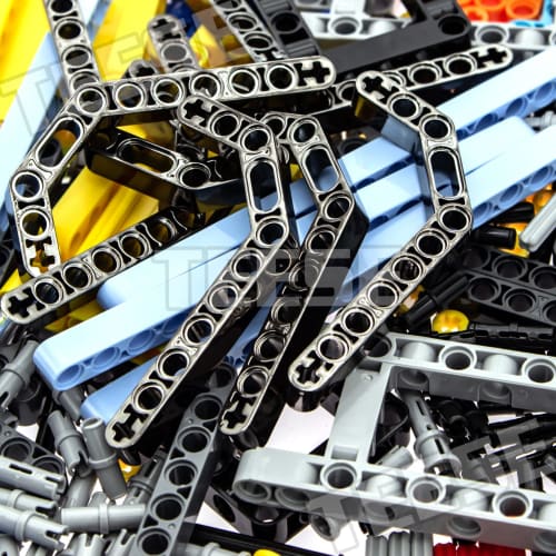 TEESE 430ks Technic Beam Rám čep nápravy Kompatibilní s díly LEGO Technic pro projekty STEM-MOC-Technic Hromadné bloky (Náhodná barva)