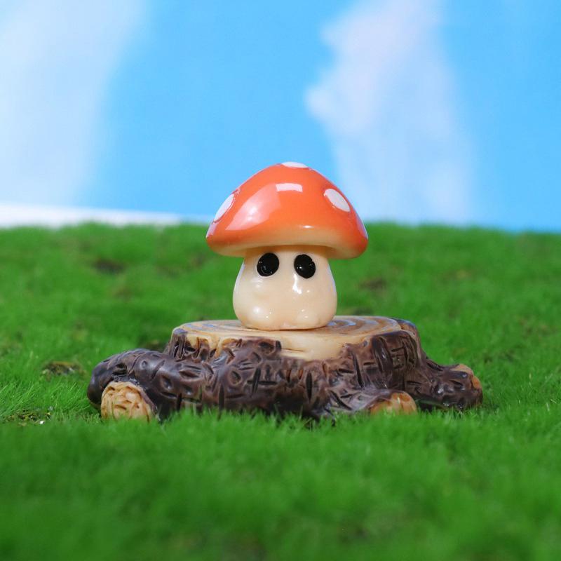 

Грибная фигурка Микропейзаж Домашний декор Миниатюрные украшения для сада Сказки Украшения Аксессуары Современная фигурка оранжевый
