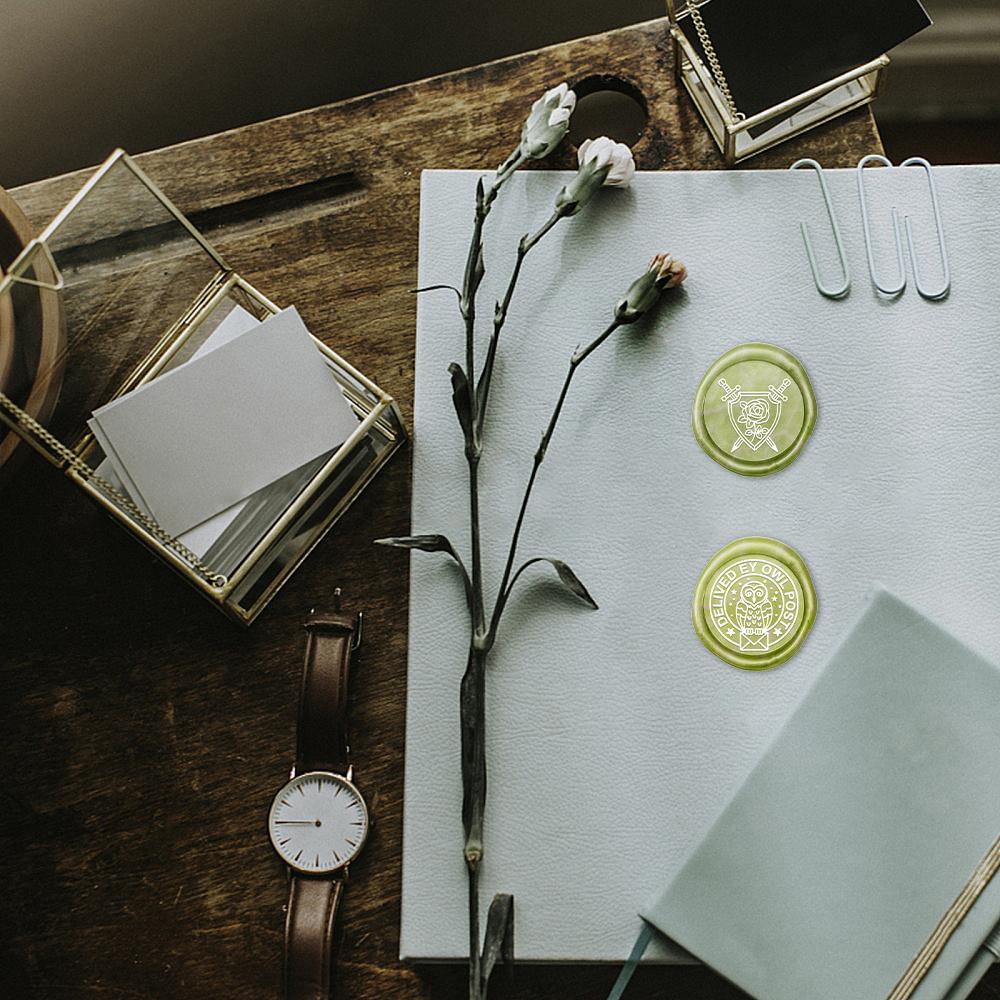 Wax Stamp 25mm Creative Removable Brass Stamp Head With Floral White Cloud Pattern For Envelopes, Invitations, Gift Cards