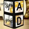 Event Decoration Box 4 Pcs 2026 Graduation Balloon Boxes So Pround of You Black with Letters for Class Grad Party Supplies