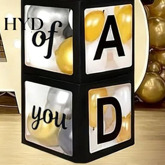 Event Decoration Box 4 Pcs 2026 Graduation Balloon Boxes So Pround of You Black with Letters for Class Grad Party Supplies