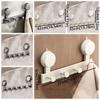 4/5/6 Hooks Suction Cup Door Hook Rust-proof Robe Hook Movable Clothes Hangers  Bedroom