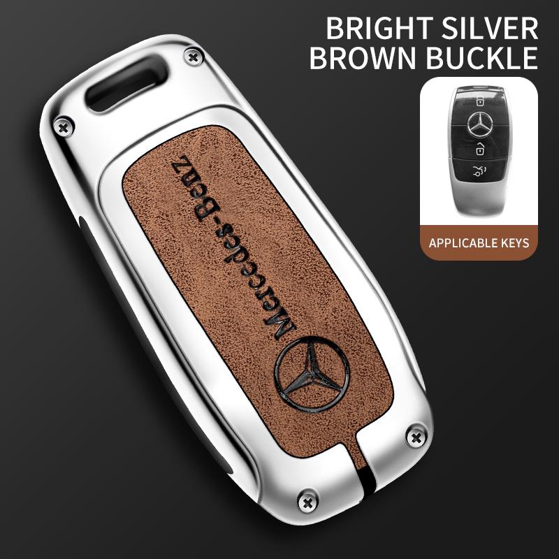CRX1 Leather Car Key Cover Key Protection Shell Keychain for Mercedes Benz AMG E C S GLC Class E200 E400 E63 W213 S550 S560 C260 A200