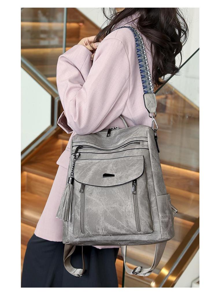 2025 Retro Style Spring Women's PU Backpack: Trendy & Multifunctional Design