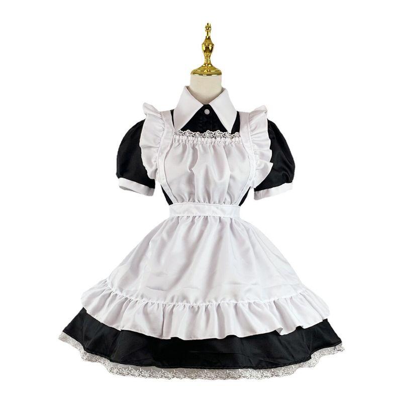 Traditional Maid Long Dress, Maid Outfit, Cross-Dresser British Butler Cosplay, Japanese-Style Uniform, Cute Dress