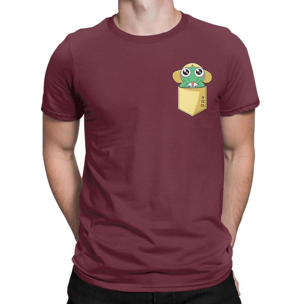 Sgt Frog Keroro Pocket Men Womens T Shirt  Vintage Tee Shirt Short Sleeve O Neck TShirts 100 Cotton Printed Tops
