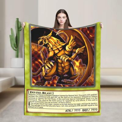 Anime Yu Gi Oh Card Blanket Quality Warm Soft  Bedding Throws Winter Travel Outdoor Street Trend Bedspread