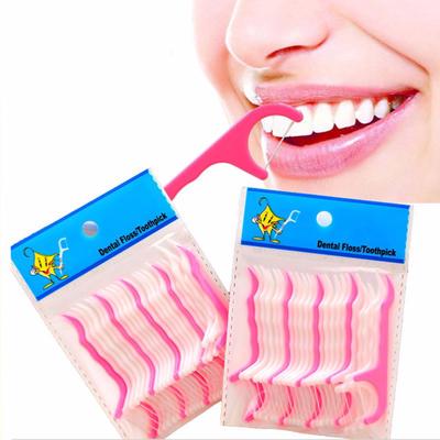50 pz/lotto Igiene Orale Flosser Dentale Bastoni Acqua Dentale Denti Floss Flosser Denti Pick Stuzzicadenti