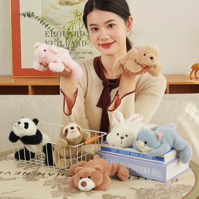 Simulation Animal Plush Toy Soft Stuffed Panda Rabbit Pig Bear Dog Sloth Cat  Cute Animal for Kids Birthday Valentine's Day Gift