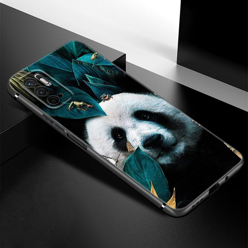 Panda Chinese Bear Phone Case For Xiaomi Redmi Note 7 8 9 10 Lite 11 11E 11T 12 Pro 11S 4G 10T 5G 8T 9S 10S Soft TPU Black Cover