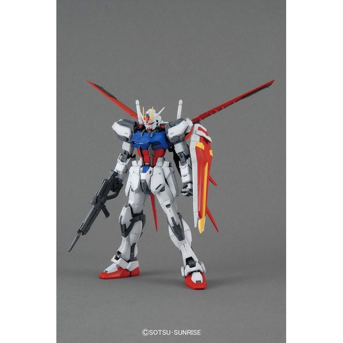 Gundam MG Mobile Suit Gundam SEED Aile Strike Gundam Ver.RM 1/100 Scale Color-Coded Plastic Model Kit, Blue, Red 31x19x10cm