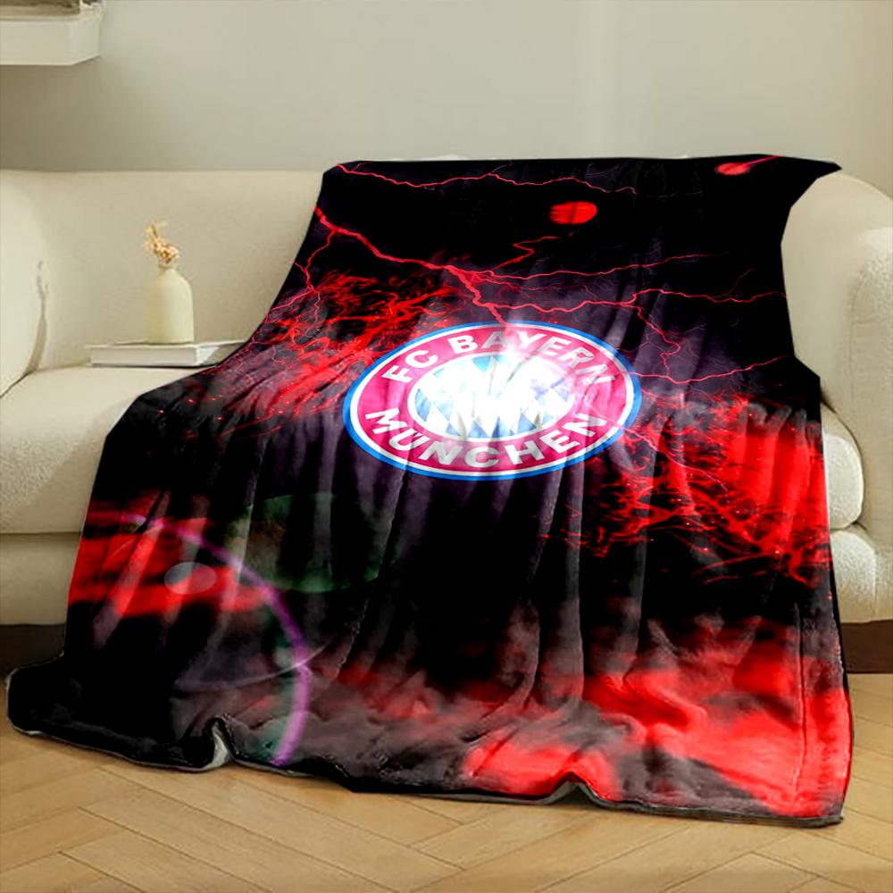 Bayern Munich Logo Designed Flannel blanket for bedroom, living room, sofa, and nap
