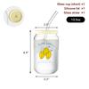 Glass Cup With Silicone Lid and Straw Transparent Bubble Tea Cup Juice Glass Beer Can Milk Mocha Cups Breakfast Mug Drinkware