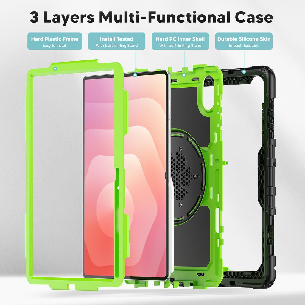 360 Rotating Handle Grip Case For Samsung Galaxy Tab S11 Ultra 2025 14.6" SM-X930 X936 Rugged Stand Cover With Shoulder Strap