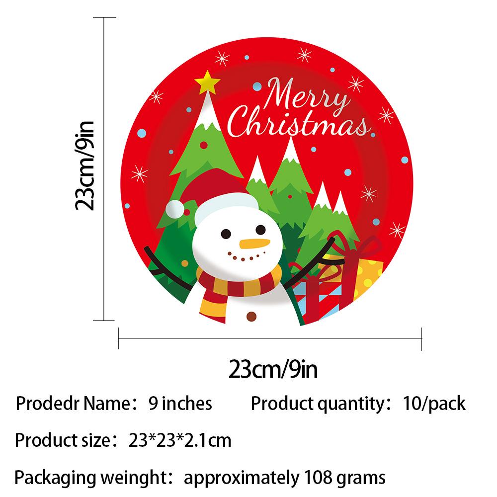 Weihnachts-Schneemann-Geschirrset: Teller, Servietten, Tischdecke und Banner