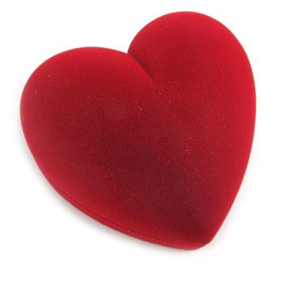 [L1474] - Red 'Coeur Volupté' Ring Box - 6x6x4 Cm