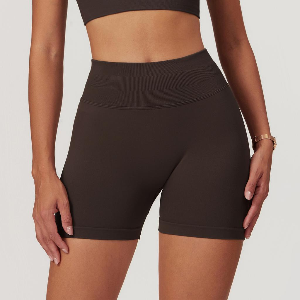 New Seamless High Waisted Yoga Shorts For Summer Women, Tight Fitting And Hip Lifting Sports, Running And Quick Drying Fitness Pants For Women