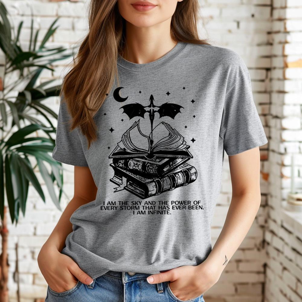 Fourth Wing T Shirt Girl Grunge Pop Culture Comfortable Colorful T Shirt Gothic Anime Punk 80s Digital Hip Hop