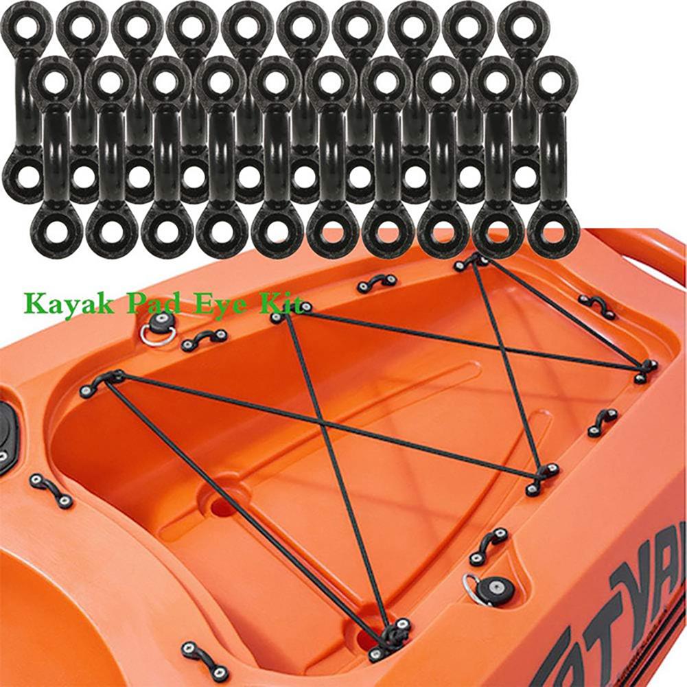 10PCS/20PCS C-Shaped Sailing Deck Rope With Screws Marine Hardware Fixed Handle Buckle Replacement Parts For Kayak Boat Accessories