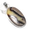 Septerian Stone Gemstone Handmade 925 Sterling Silver Jewelry Pendant 2.32" b7E95