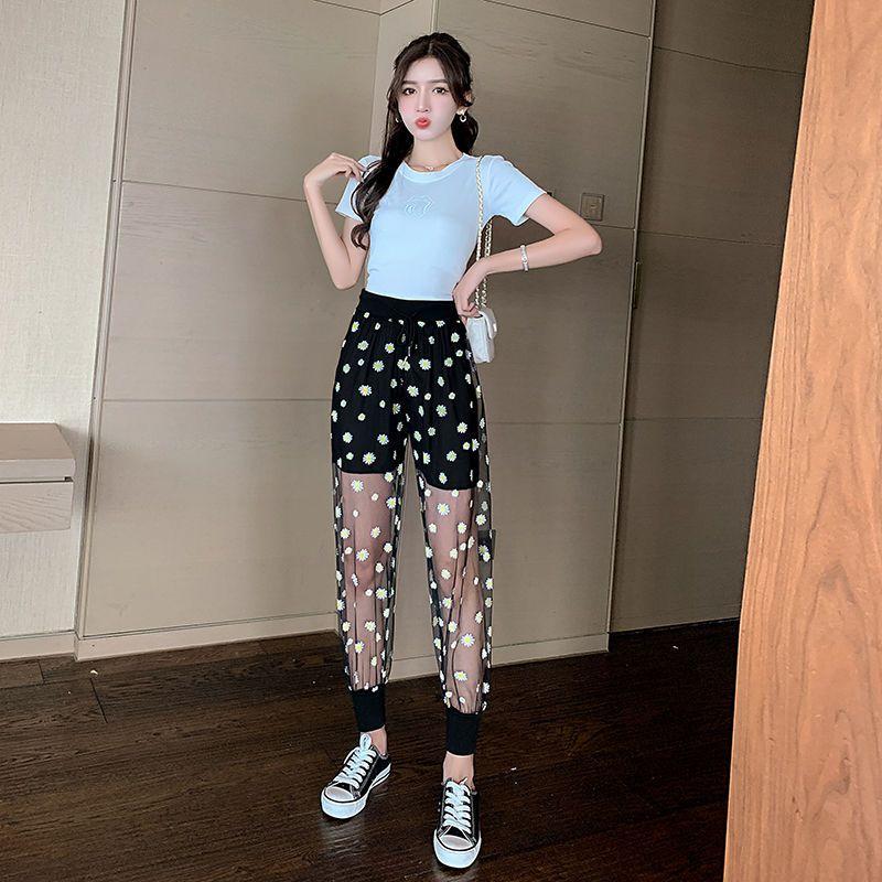 Summer Mosquito and Sunscreen Loose Pants High Waisted Slimming Leggings Lantern Pants Thin Cropped Pants