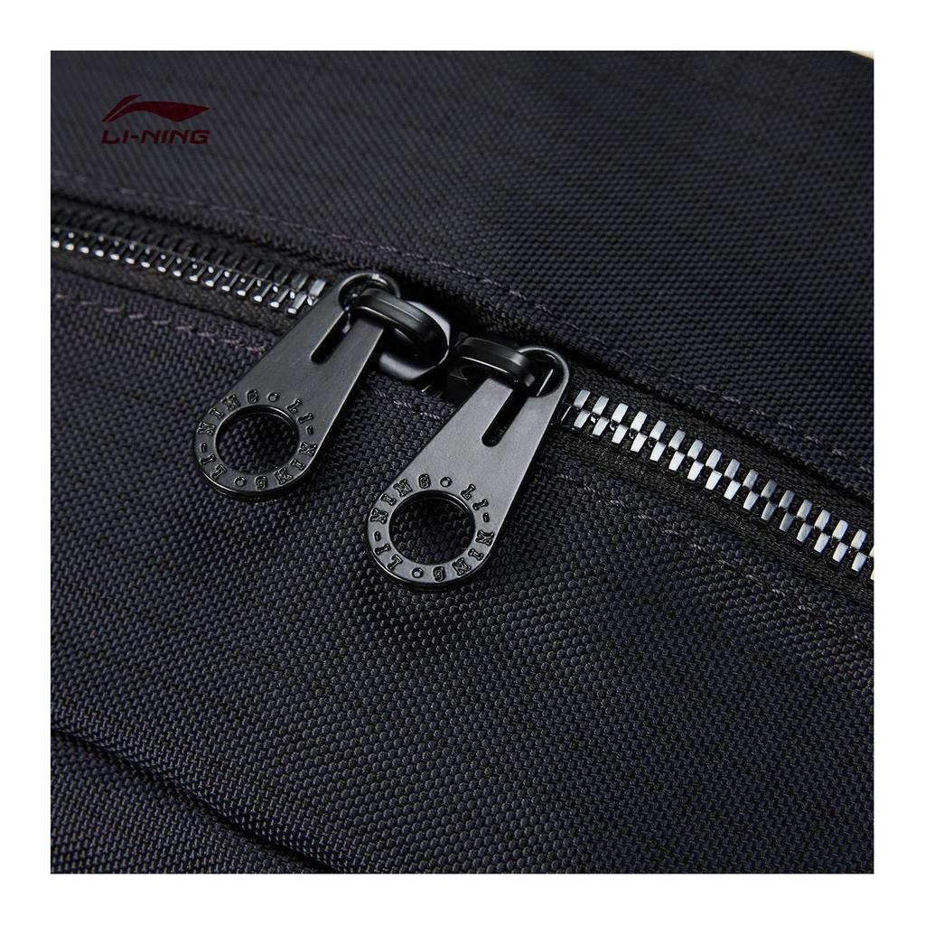 Li Ning Daily Prosperity Series Logo Zipper Sports Backpack Unisex backpack Black ABST029-1