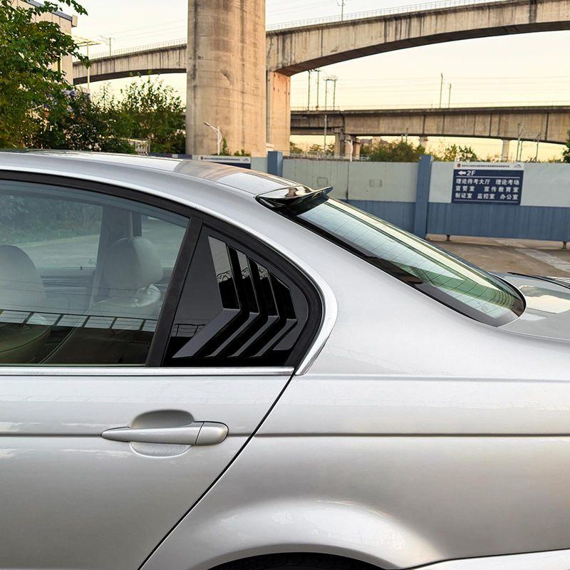 Pair Rear Side Window Trim Spoiler For BMW 3 Series E46 4Door 1998-2005 Window Shutter Cover Louver Air Vents