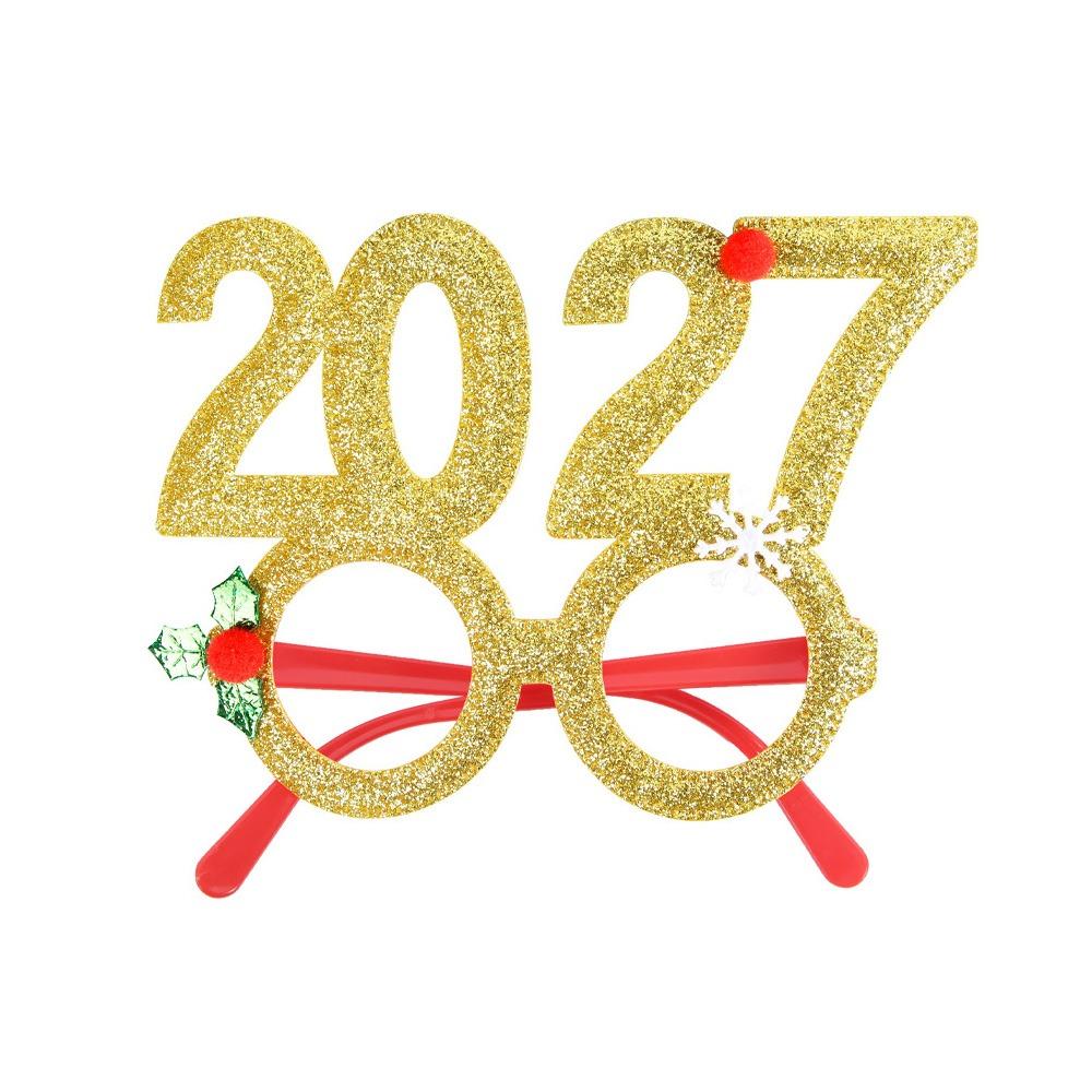 Sequin New Year Decorative Glasses Cute Star Strip Headwear  Masquerade Party Gold Glasses